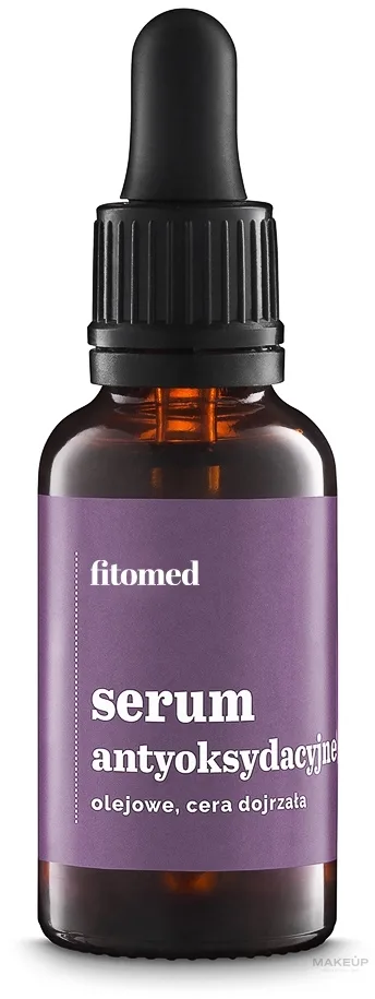 Масляная сыворотка для лица Fitomed антиоксидантная с маслом чёрной смородины граната миндаля и витаминами C и E 27 г