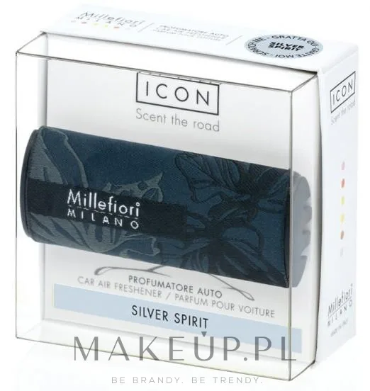 Ароматизатор для автомобиля Millefiori Milano Icon Car Air Freshener Silver Spirit на решётку вентиляции, цитрусы и мускус, 1 шт