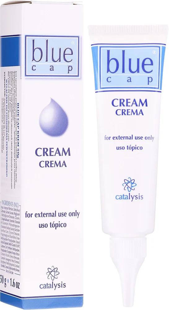 Крем для лица и тела Catalysis Blue Cap Cream с церамидами для сухой кожи склонной к шелушению 50 г