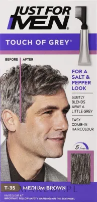 Краска для седых волос для мужчин Just For Men Touch Of Gray, с эффектом соли с перцем