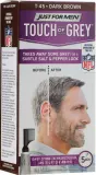 Краска для седых волос для мужчин Just For Men Touch Of Gray, с эффектом соли с перцем, оттенок T-45 - Dark Brown — фото 1