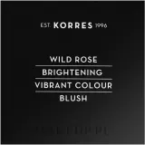 Пудровые румяна Korres Wild Rose Brightening Vibrant Colour Blush, с зеркальцем, 5,5 г, оттенок 24 - Dusty Rose — фото 2