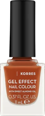 Лак для ногтей Korres Gel-Effect Sweet Almond Nail Color быстросохнущий, с маслом сладкого миндаля, 11 мл