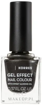 Лак для ногтей Korres Gel-Effect Sweet Almond Nail Color быстросохнущий, с маслом сладкого миндаля, 11 мл, оттенок 96 - Moonstone Grey