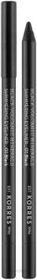 Подводка для глаз Korres Black Volcanic Minerals Professional Shimmering Eyeliner чёрная, с шиммером, 1,2 г