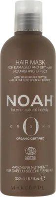 Маска для волос Noah Origins питательная, для сухих и повреждённых волос, чёрная смородина и мурумуру, ECOCERT, 250 мл