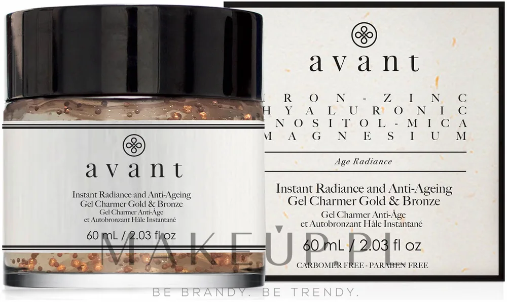 Гель для лица Avant Charmer Gold & Bronze для сияния с частицами золота и глицерином 60 мл