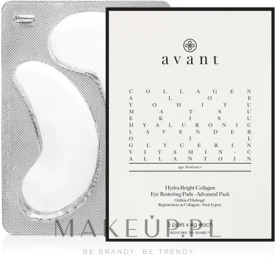 Патчи под глаза Avant Advanced Pack-Hydra-Bright Collagen Eye Restoring Pads с коллагеном и гиалуроновой кислотой, 3 шт., 5 шт