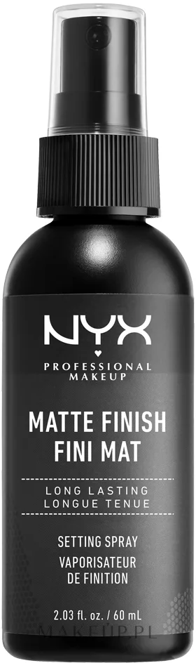 NYX Professional Makeup Utrwalacz makijażu z matowym wykończeniem - Спрей для фиксации макияжа NYX Matte Finish Long Lasting