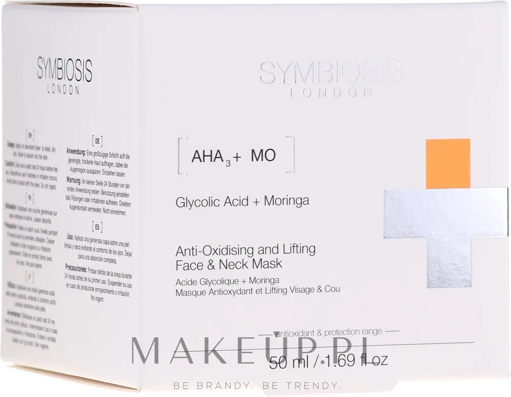 Антиоксидантная лифтинг-маска для лица и шеи Symbiosis London Anti-oxidising And Lifting Face & Neck Mask, 50 мл
