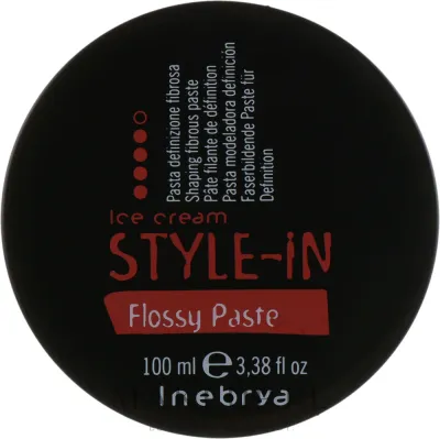 Паста для моделирования волос Inebrya Style-In Flossy Paste, волокнистая, матовый финиш, 100 мл
