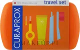 Дорожный набор Curaprox Be You зубная щетка паста и ершики оранжевый с гидроксиапатитом — фото 1