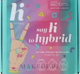 Стартовый набор для гибридного маникюра Hi Hybrid UV LED лампа база топ и лак — фото 1