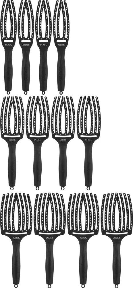 Набор щёток для волос Olivia Garden Fingerbrush Paddle Display 12 шт три размера