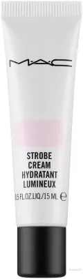 MAC Strobe Cream Hydratant Lumineux крем-база под макияж увлажняющий Pinklite, праймер с сиянием, с гиалуроновой кислотой и церамидами, 15 мл