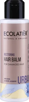 Бальзам для волос Ecolatier Urban Hair Balm восстанавливающий, аргана и белый жасмин, 400 мл
