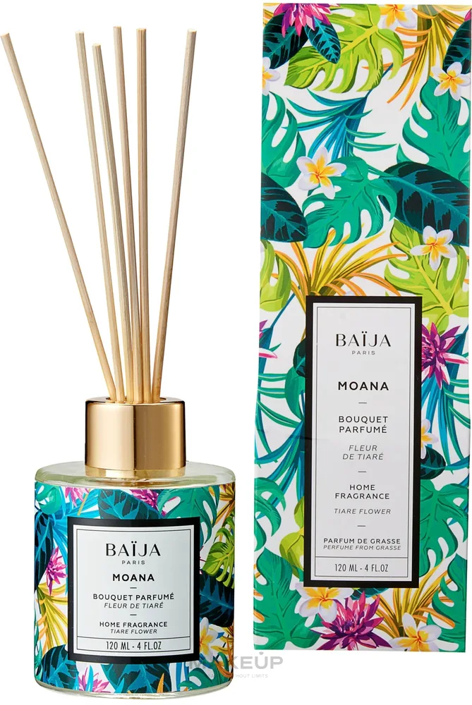 Ароматический диффузор Baija Moana Home Fragrance с нотами ванили, кокоса и цветка тиаре, 120 мл