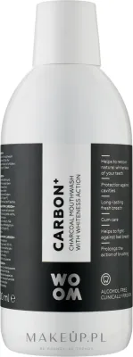 Ополаскиватель для полости рта Woom Carbon+ Mouthwash with Whiteness Action с активированным углём, для белизны зубов, 500 мл