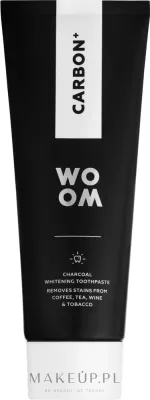 Зубная паста отбеливающая Woom Carbon+ Black Whitening Toothpaste с активированным углём, 75 мл