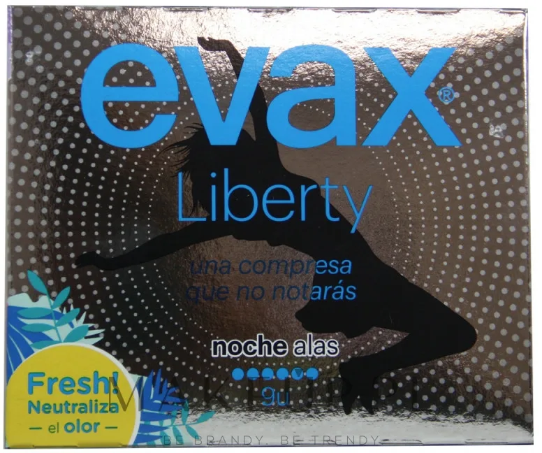Прокладки гигиенические ночные Evax Liberty, с крылышками, 9 шт