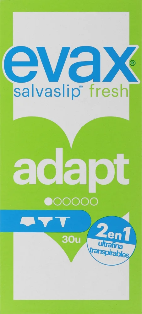 Ежедневные прокладки Evax Salvaslip Adapt, тонкие, с гибкими боковыми крылышками, 30 шт