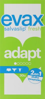 Ежедневные прокладки Evax Salvaslip Adapt, тонкие, с гибкими боковыми крылышками, 30 шт