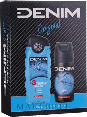 Denim Original набор гель для душа 250 мл и дезодорант-спрей 150 мл, мужской парфюмированный набор с цитрусовым ароматом