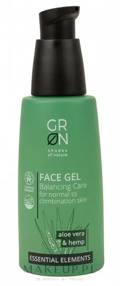 Гель для лица GRN Essential Elements с алоэ и конопляным маслом для жирной и комбинированной кожи 50 мл