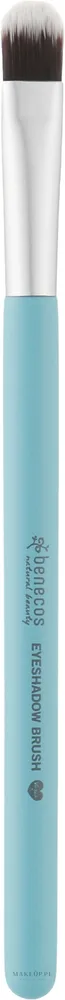 Плоская кисть для теней Benecos Colour Edition Eyeshadow Brush с синим стержнем