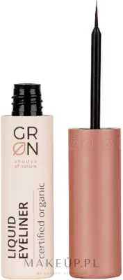 Подводка для глаз жидкая GRN Liquid Eyeliner Black Tourmaline, глубокий чёрный, с алоэ и магнолией, 3 мл