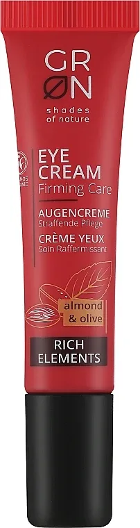 Крем для кожи вокруг глаз GRN Rich Elements Almond & Olive Eye Cream осветляющий, с маслами миндаля и оливы, 15 мл