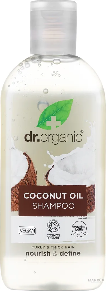Увлажняющий шампунь для волос Dr Organic Bioactive Haircare Virgin Coconut Oil Shampoo, с кокосовым маслом