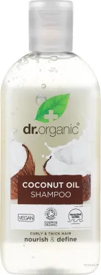 Увлажняющий шампунь для волос Dr Organic Bioactive Haircare Virgin Coconut Oil Shampoo, с кокосовым маслом