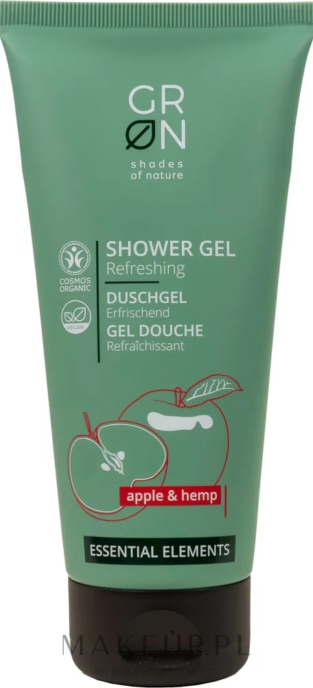 Гель для душа с экстрактом яблока и конопли GRN Essential Elements Apple & Hemp Shower Gel, 200 мл