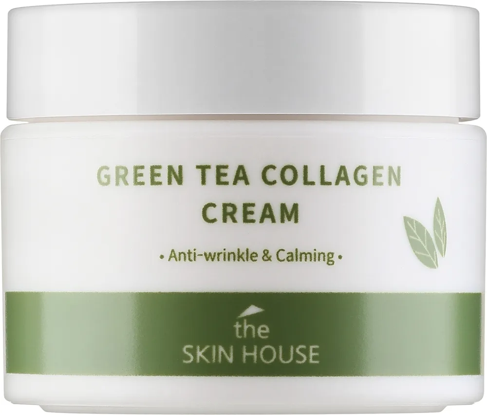 Крем для лица The Skin House Green Tea Collagen Cream с коллагеном и зелёным чаем, 50 мл