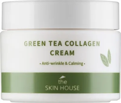 Крем для лица The Skin House Green Tea Collagen Cream с коллагеном и зелёным чаем, 50 мл