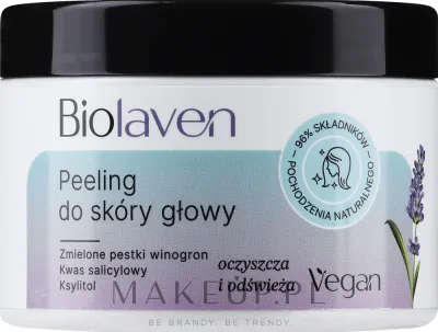 Пилинг для кожи головы Biolaven Organic Hair Peeling, с маслами винограда, миндаля и оливы, 155 г