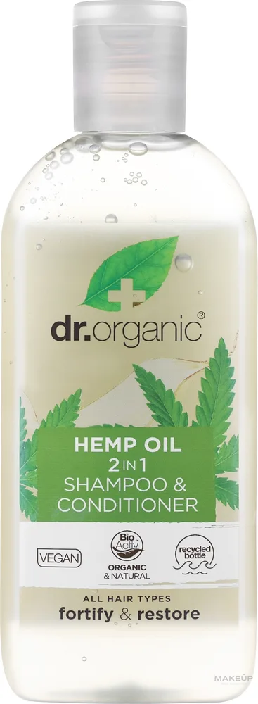 Шампунь и кондиционер 2 в 1 Dr Organic Bioactive Haircare Shampoo Conditioner, для мягкости и гладкости волос