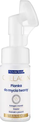 Novaclear Collagen Facial Foam очищающая пенка для умывания лица с коллагеном и икрой, 100 мл