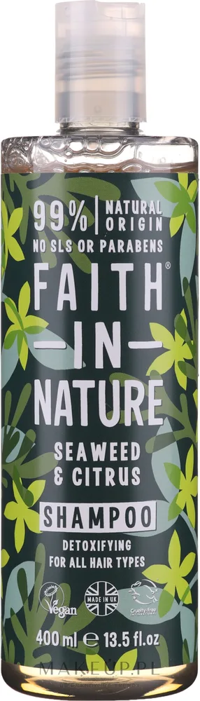 Шампунь для всех типов волос Faith In Nature Seaweed + Citrus Shampoo, с водорослями и цитрусами