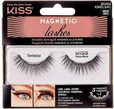 Накладные ресницы Kiss Magnetic Lashes Double Strength KMEL 04 Tantalize, 5 магнитов двойной силы, 2 шт