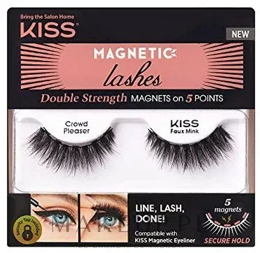 Накладные ресницы Kiss Magnetic Lashes Double Strength KMEL 05 Crowd Pleaser, магнитные, многоразовые, 2 шт