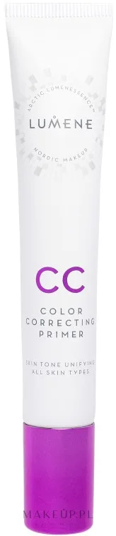 База под макияж Lumene CC Color Correcting Primer корректирующая, выравнивает тон, 20 мл
