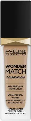 Тональная основа Eveline Cosmetics Wonder Match стойкая, 30 мл
