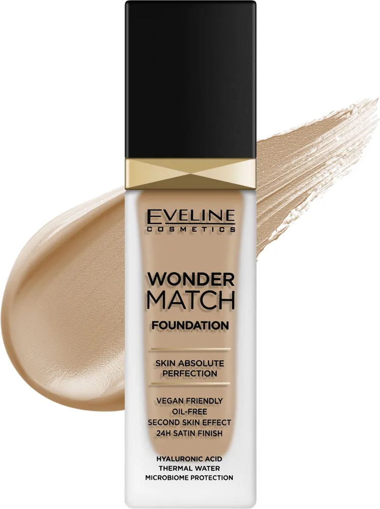 Тональная основа Eveline Cosmetics Wonder Match стойкая, 30 мл, оттенок 10 - Light Vanilla