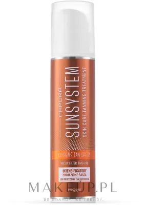 Гель-крем для загара Napura Sun System Extreme Tan ускоритель тана с экстрактом ореха и маслом ши SPF10, 200 мл