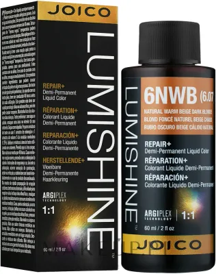 Краска для волос Joico LumiShine Demi-Permanent Liquid жидкая, с кератином, 60 мл