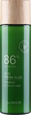 The Saem Jeju Fresh Aloe Emulsion эмульсия для лица увлажняющая с алоэ 155 мл, лосьон для лица с алоэ вера, корейский уход