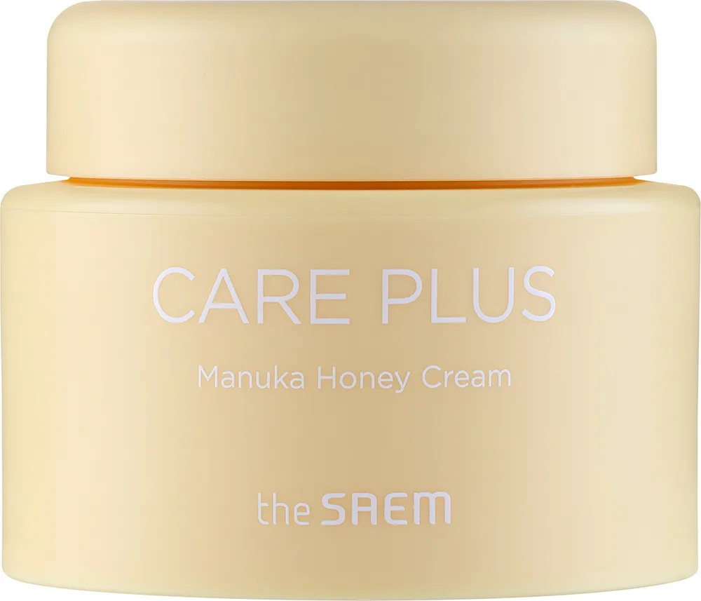 The Saem Care Plus Manuka Honey Cream крем для лица с медом манука 100 мл, питательный крем с прополисом и маточным молочком