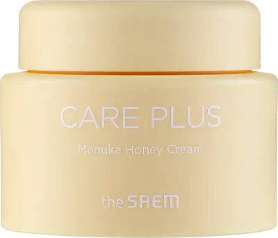 The Saem Care Plus Manuka Honey Cream крем для лица с медом манука 100 мл, питательный крем с прополисом и маточным молочком